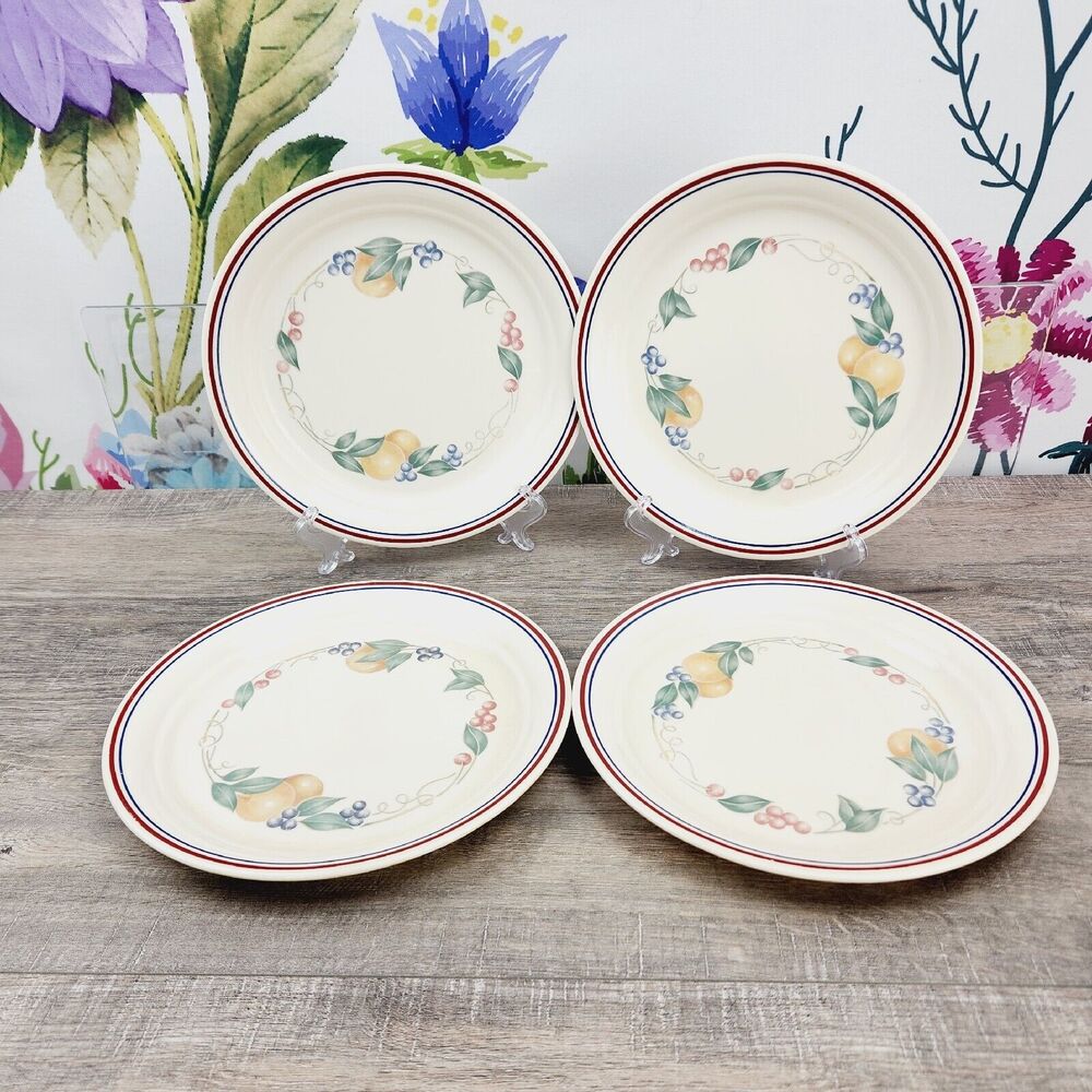 Corelle Abundance 8.5" Salad Plates Lot of 4 Corning Vintage